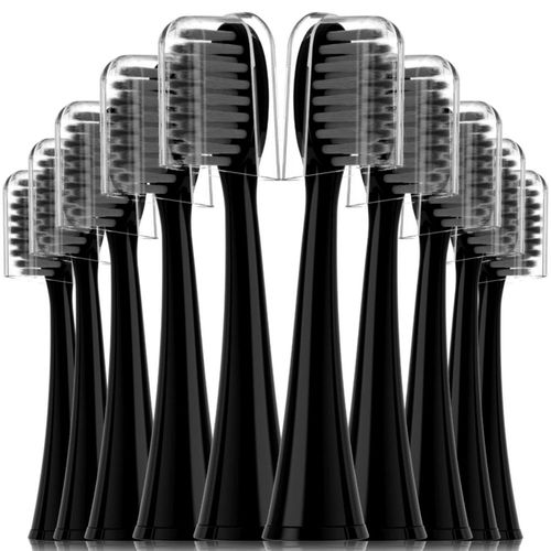 Cabezas de Cepillo de Dientes iOearry Compatibles con Burst Paquete de 10 Negro