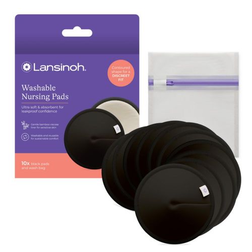 Protectores de Lactancia Lansinoh Lavables de Bambú Orgánico Paquete de 10
