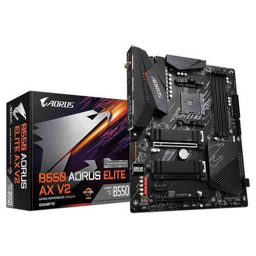 T. Madre Gigabyte B550 AORUS ELITE AX V2, Chipset B550, Soporta AMD