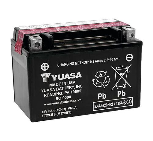 Batería de Moto Yuasa YTX9-BS 12V Libre de Mantenimiento
