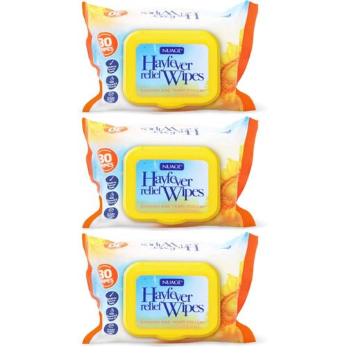 Toallitas limpiadoras para la piel NUAGÉ Alivio para alergias de fiebre del heno 90 unidades