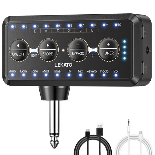 Amplificador de Auriculares para Guitarra LEKATO Modelo con Multi Efectos