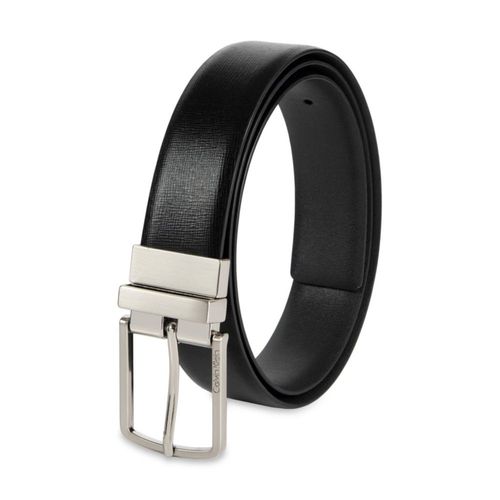 Cinturón Calvin Klein Reversible Saffiano Punta Rombo Mediano