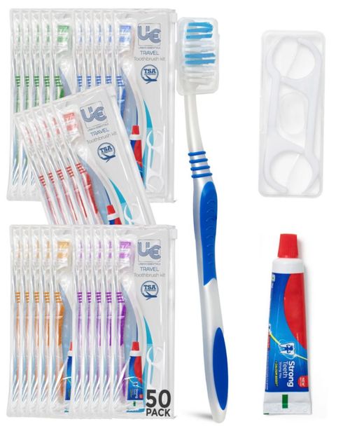 Kit de Cepillos de Dientes Urban Essentials para Viaje Paquete de 50 Unidades