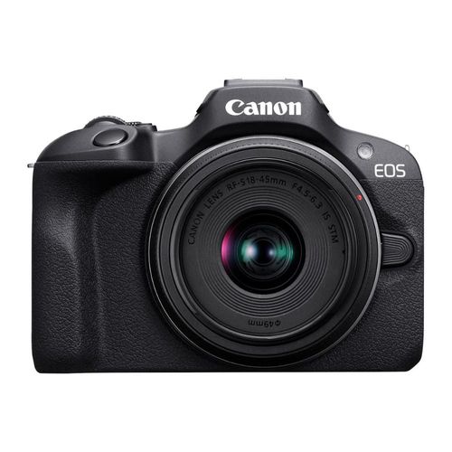 Cámara Canon EOS R100 Mirrorless 24.1MP con Lente RF-S 18-45mm IS STM 4K Wi-Fi Bluetooth