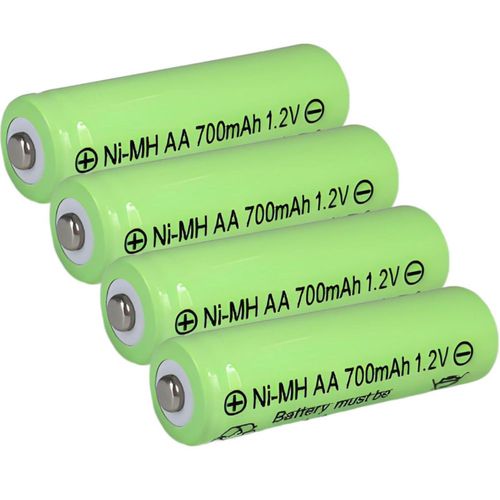 Batería Zsolarigt AA 1.2V NiMH 700mAh Recargable Paquete de 4
