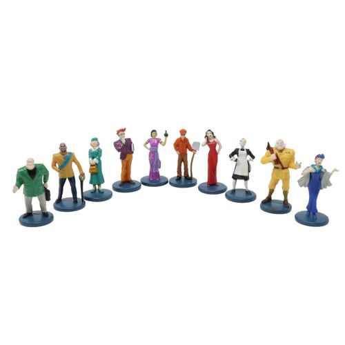 Piezas de Repuesto Hasbro Juego Clue 10 Figuras de Plástico