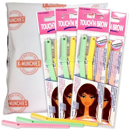 K-Munchies Kai Touch n Brow Navaja para Cejas para Mujer Hoja para Cejas con Protector de Seguridad Navaja Facial y Herramienta de Dermaplaning