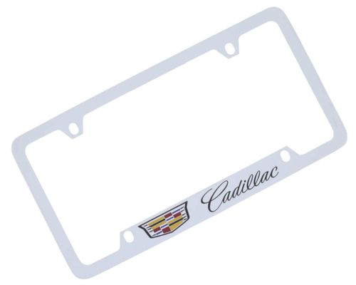 Marco para Placa Cadillac de Latón con Acabado Cromado y 4 Agujeros