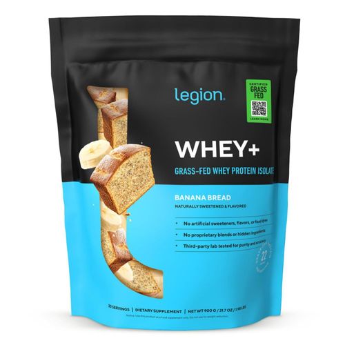 Proteína en polvo LEGION Whey+ Isolate sabor Banana Bread 900 g