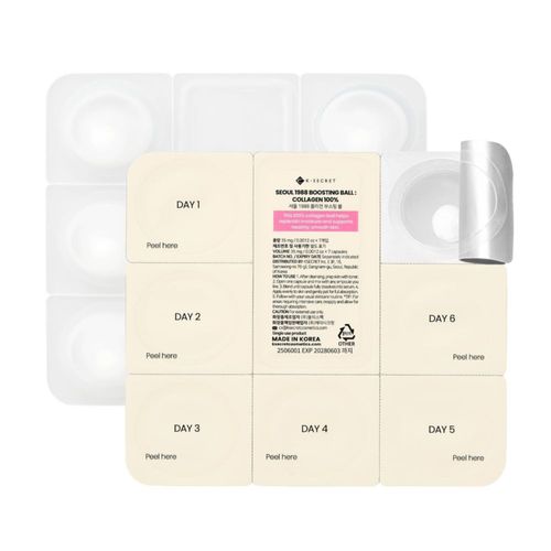 Bola potenciadora de colágeno K-SECRET SEOUL 1988 para el cuidado de la piel 35 mg*7