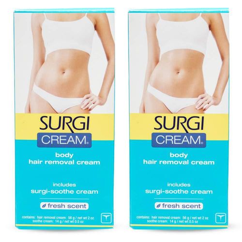 Crema depilatoria corporal Surgiwax Fresh Scent 57 g paquete de 2