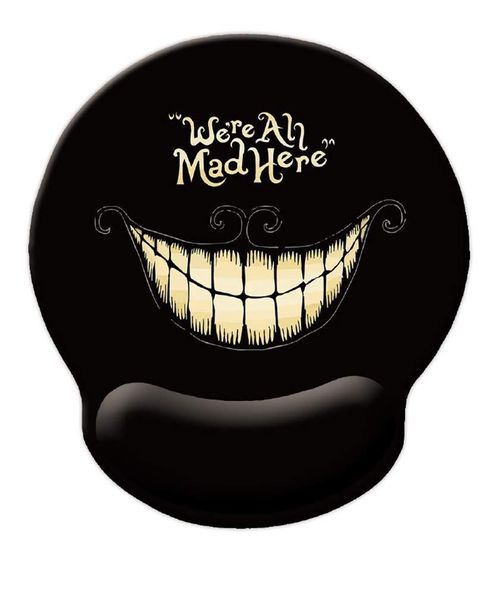 Mouse Pad Melyaxu "Estamos Todos Locos Aquí" con Soporte para Muñeca