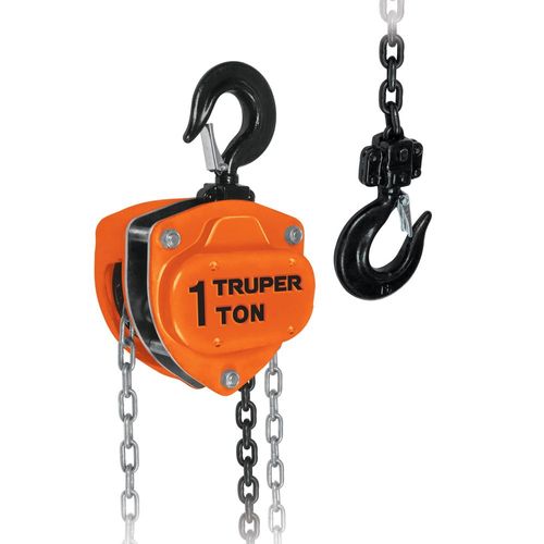 Polipasto Truper de cadena de 1 ton POL1 naranja