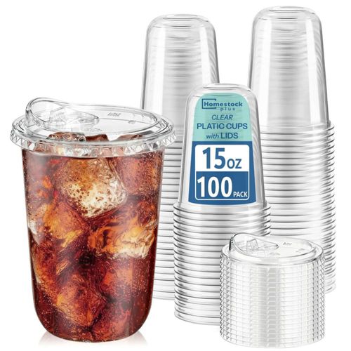 Vasos para Beber Homestockplus Plástico Transparente 450 ml Paquete de 100