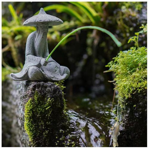 Figura Mini Pescador livelyfish en Piedra Arenisca 45 cm