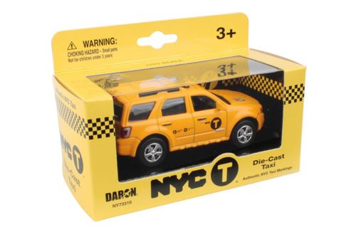 Vehículo de Juguete Daron NYC Taxi Ford Escape Fundido a Escala 1/43