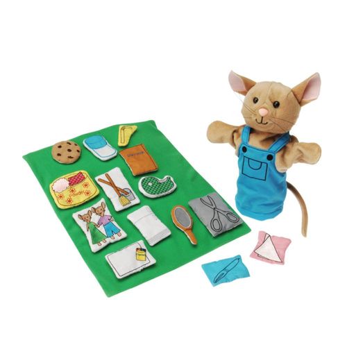 Set de marionetas de peluche Constructive Playthings Mouse Cookie