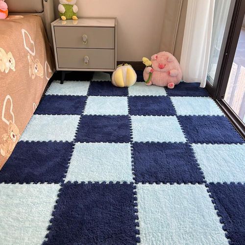 Alfombra LOWEMN Baldosas de Espuma Plush Encastrables 30x30cm 12 piezas
