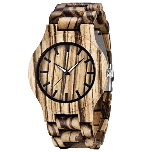 Reloj Dentily de Madera para Hombre Cuarzo Natural Hecho a Mano