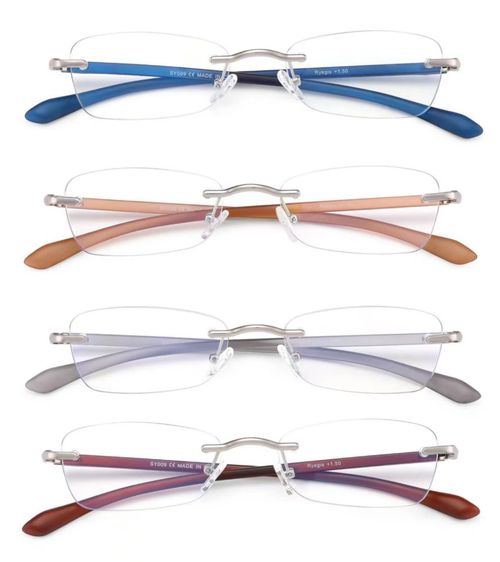 Lentes de Lectura Ryegis Sin Montura con Filtro de Luz Azul Paquete de 4