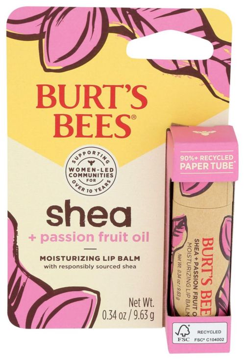 Bálsamo Labial Burt's Bees con Manteca de Karité y Aceite de Maracuyá 96 g