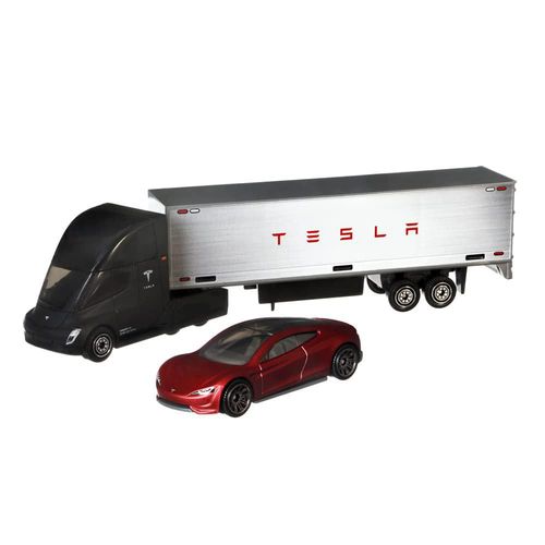 Matchbox Convoys Vehículos de colección Tesla Semi y Roadster 2020 a escala metálica