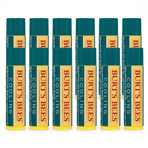 Bálsamo Labial Burt's Bees con Menta Refrescante 12 Unidades
