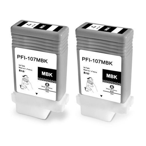 Cartucho de Tinta KSUMEI PFI-107 Negro Mate Paquete de 2 de 260 ml