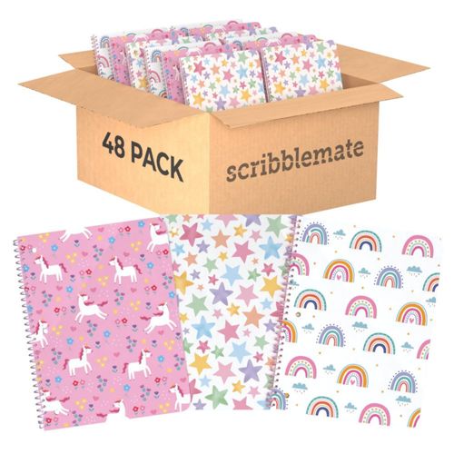 Cuaderno ScribbleMate Paquete de 48 Unidades Renglón Ancho 203x267 cm