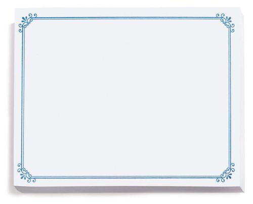 Papel para Certificados PaperDirect 22x28 cm con Borde Azul en Foil 50 hojas