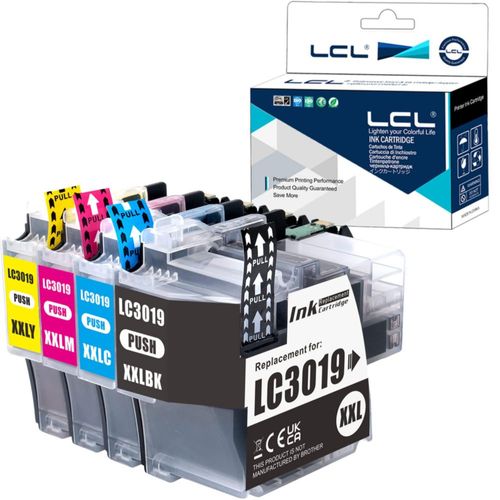 Cartuchos de Tinta LCL LC3019 XXL Paquete de 4 Negro Cian Magenta