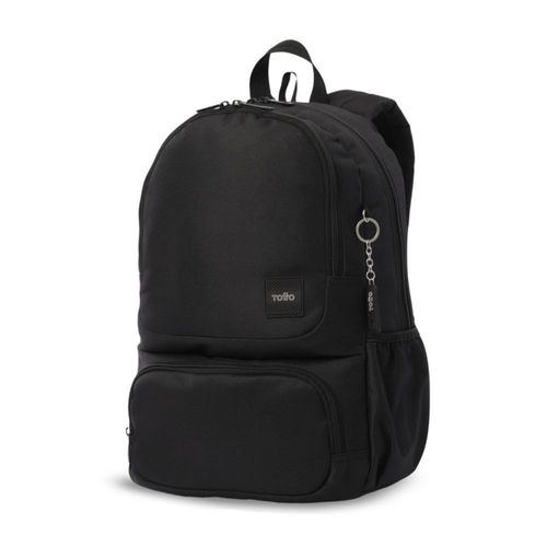 Mochila Mediana Totto Raly con Bolsillo Secreto, Ideal para la Escuela, Oficina o Viaje 20L Negro