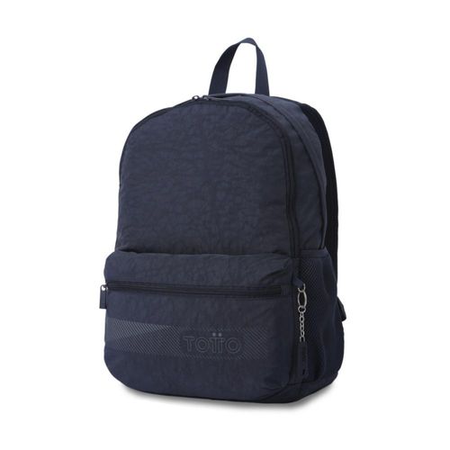 Mochila Mediana Totto Mit con Bolsillo Secreto, Ideal para la Escuela, Oficina o Viajes 21L Azul Marino