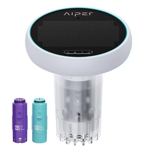 AIPER HydroComm Monitor Inteligente de Piscina 5 en 1 - Pruebas Digitales de Agua 24/7 para Piscinas, jacuzzis y spas