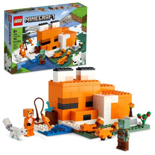 Juguete LEGO Minecraft The Fox Lodge House 21178 con figuras a partir de 8