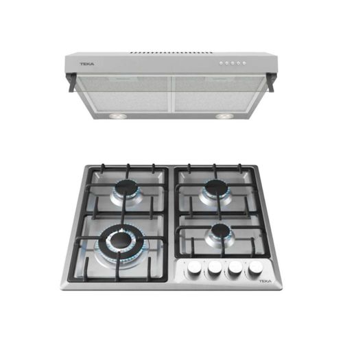 Combo Parrilla Acero Inoxidable de Gas + Campana Empotrable Teka Duetto Deluxe 60