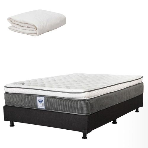 Colchon Queen Size Spring Air Phantom Negro+ Box+ Protector Ultra RGH