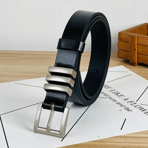 Cinturón Delgado de Piel para Mujer,Accesorio Versátil con Hebilla Dorada, Ideal para Vestidos y Jeans.HOGAWAY