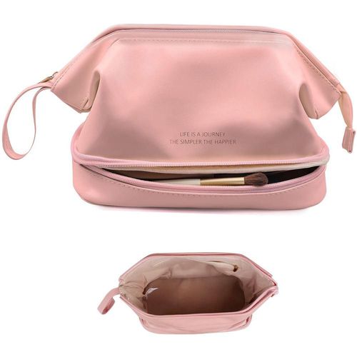 Neceser de Viaje de Gran Capacidad para Mujer,Bolsa de Maquillaje Impermeable Multifuncional con Cremallera Suave y Diseño Ligero.HOGAWAY