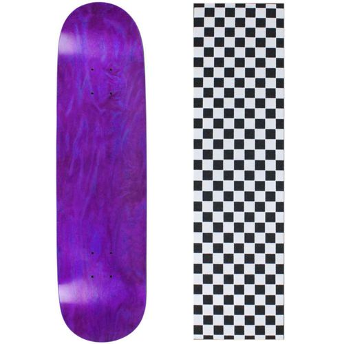 Tabla de Skate Moose 8.25" Morada con Grip de Cuadros