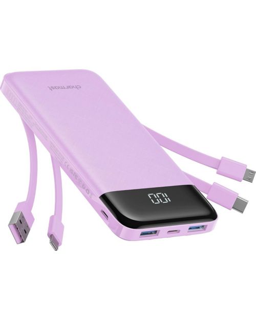 Power Bank Charmast 10000 mAh 6 Salidas con Cables Integrados