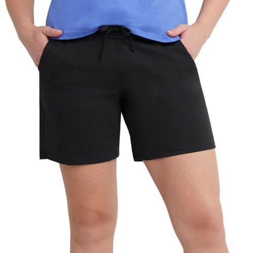 Shorts Hanes para mujer de jersey con bolsillo y cordón ajustable 18 cm
