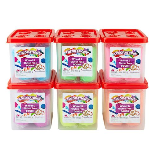 Play Dough Colorations Neon sin trigo ni gluten 6 colores