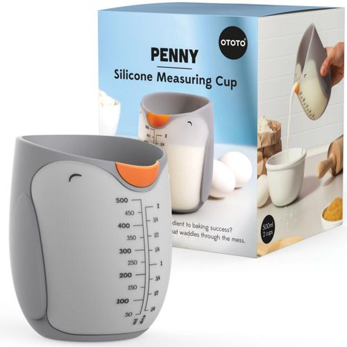 Taza medidora de silicona OTOTO Penny forma de pingüino 500 ml libre de BPA