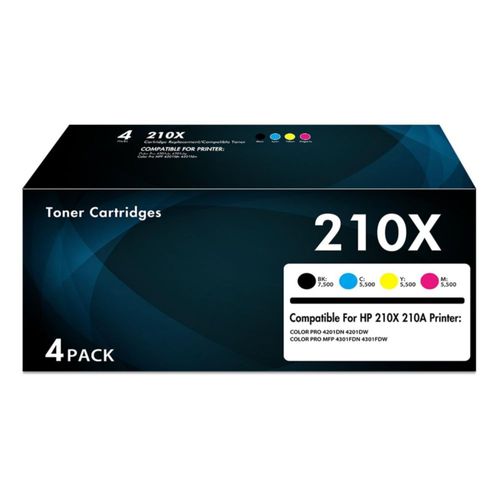 Cartucho de tóner Aceink 210X pack de 4 unidades de alto rendimiento a color
