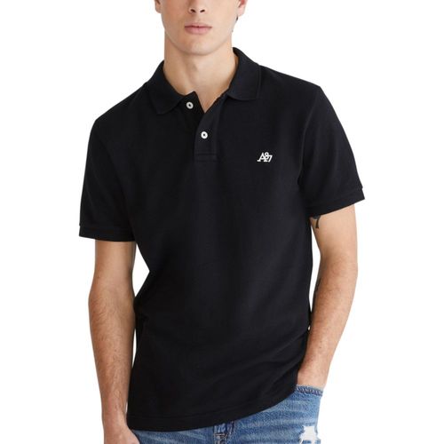 Aero A87 Polo de Piqué Sólido Negro Oscuro M