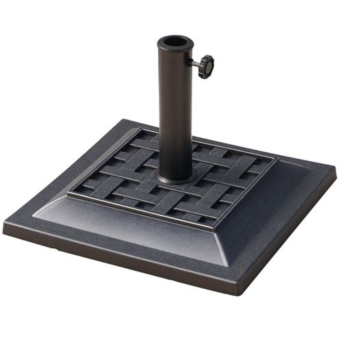 Base para paraguas Outsunny de resina color bronce forma cuadrada 9 kg