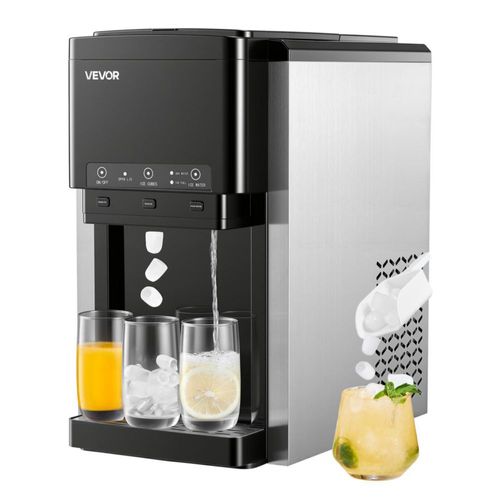 Máquina de Hielo VEVOR 3 en 1 con Dispensador de Agua 16 kg/24 h