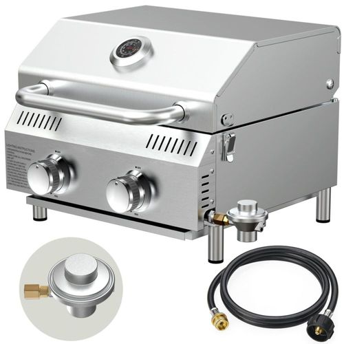 Parrilla BESTFIRE de 2 quemadores 20000 BTU acero inoxidable